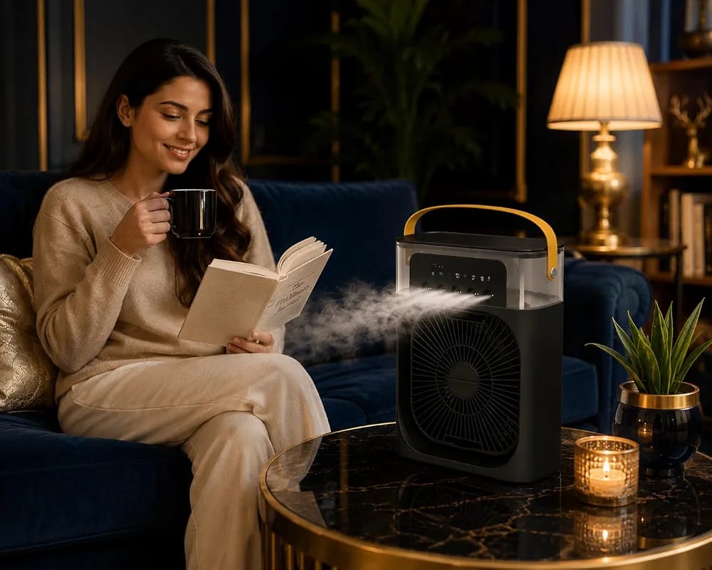 Portable Mini Air Cooler Fan with Water Spray