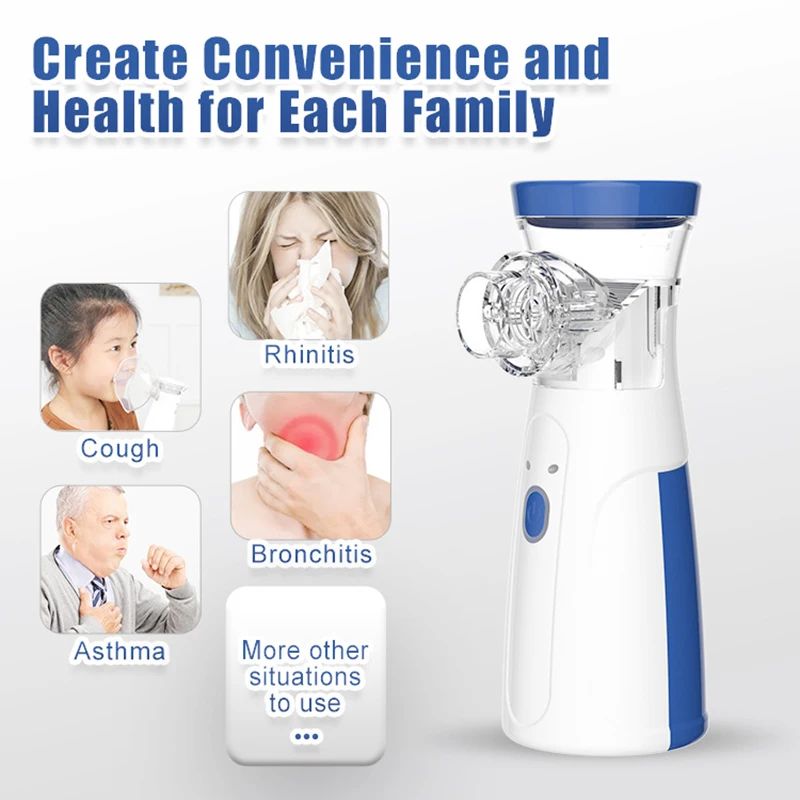 Portable Nebulizer Compact Inhaler Nebulizer Machine For Kids And Adults | Medical Grade Steam Therapy Device For Easy Breathing Relief